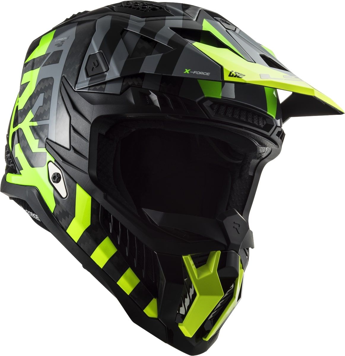 LS2 MX703 C X-FORCE BARRIER HI-VIZ YELLOW GREEN