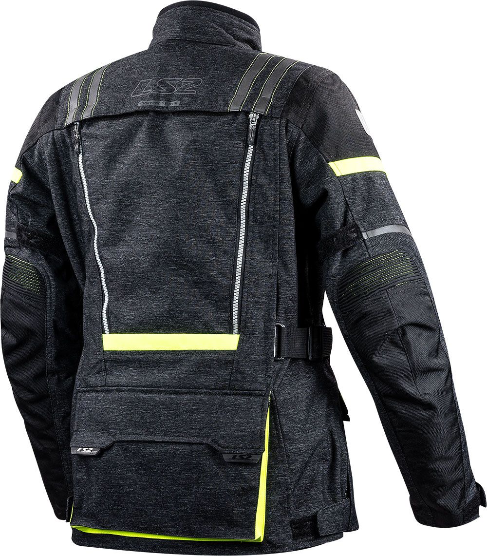 LS2 NEVADA LADY JACKET BLACK HI-VIS YELLOW