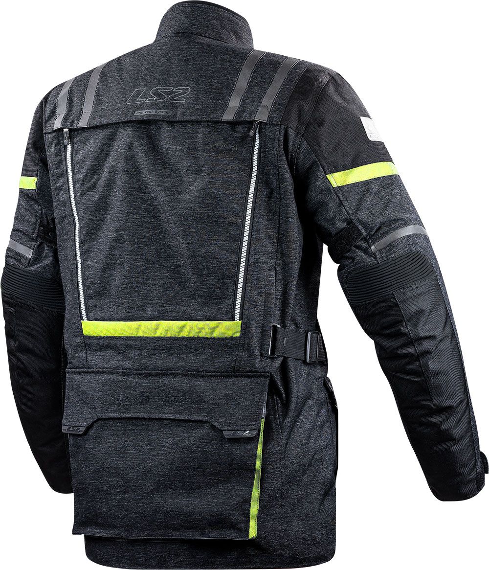 LS2 NEVADA MAN JACKET BLACK HI-VIS YELLOW