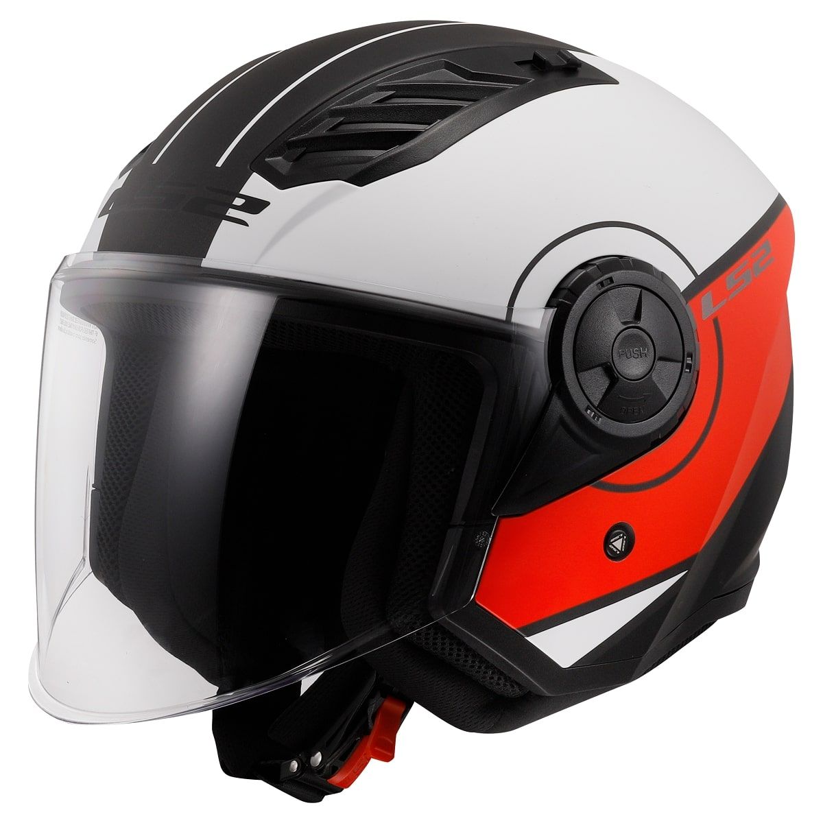LS2 OF616 AIRFLOW 2 COVER MATT WHITE RED