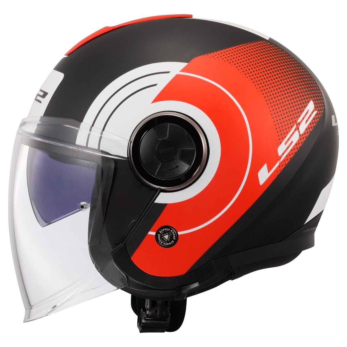 LS2 OF620 CLASSY DISKO MATT BLACK RED WHITE