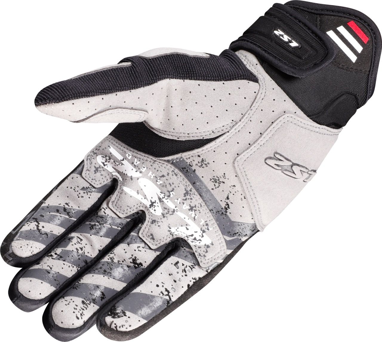 LS2 RAVIN MAN GLOVES BLACK RED