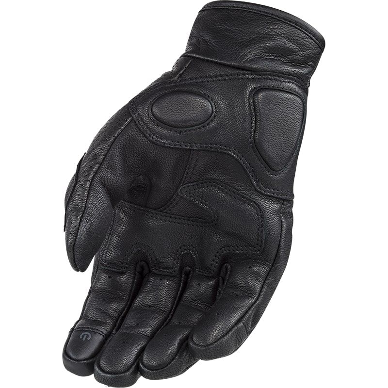 LS2 RUST MAN GLOVES BLACK LEATHER