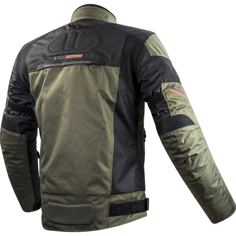 LS2 SHADOW MAN JACKET KHAKI BLACK HI-VIS ORANGE S