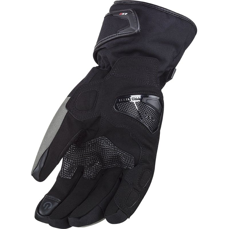 LS2 SNOW MAN GLOVES BLACK GREY