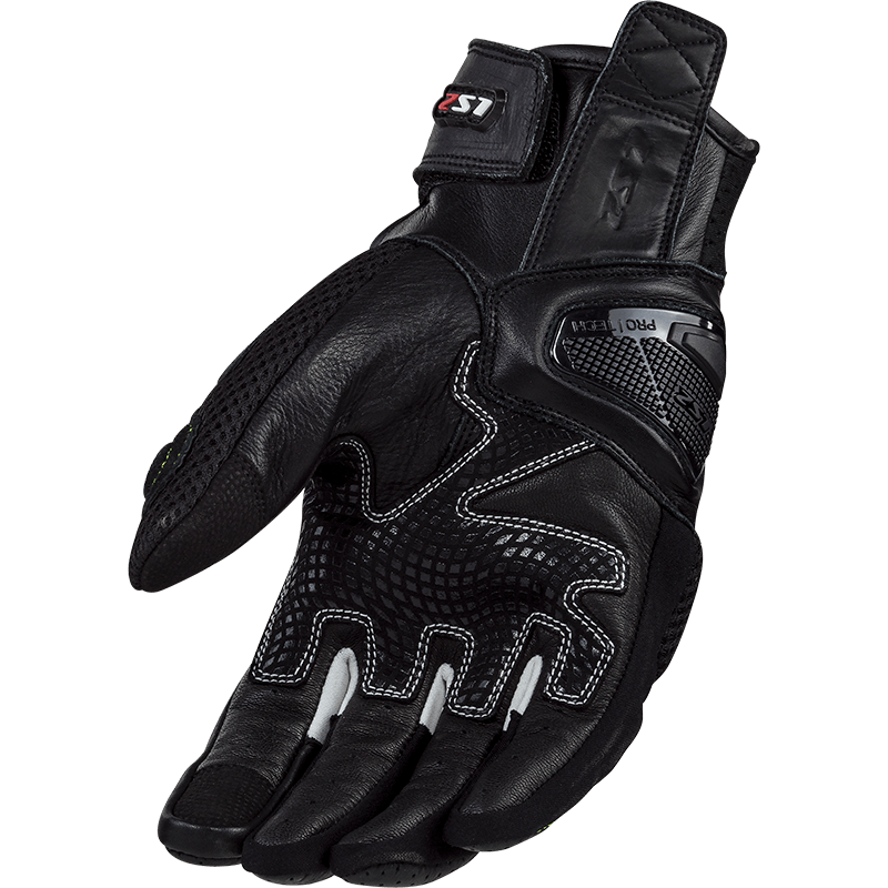 LS2 SPARK 2 AIR MAN GLOVES BLACK HI-VIZ YELLOW