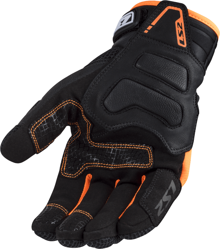LS2 VEGA MAN GLOVES BLACK ORANGE