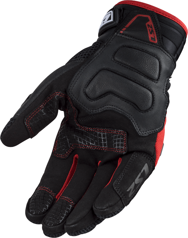 LS2 VEGA MAN GLOVES BLACK RED