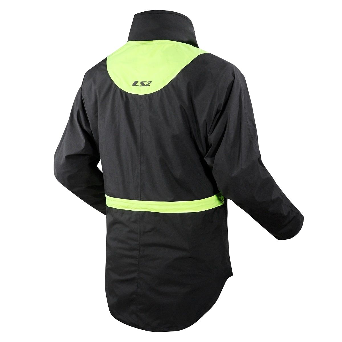 LS2 X-RAIN JACKET BLACK HI-VIS YELLOW