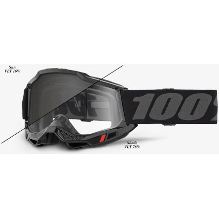 Окуляри 100 Percent % ACCURI 2 OTG/UTV/ATV DESERT GOGGLE BLACK - PHOTOCHROMIC LENS
