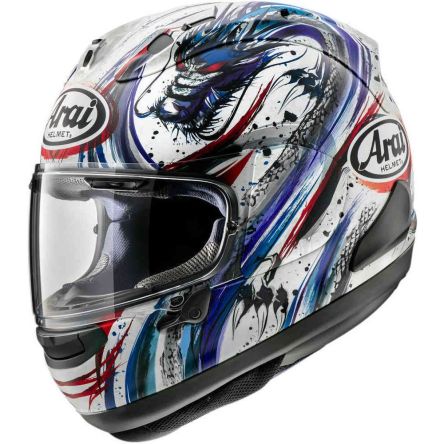 Мотошлем Arai rx-7v evo kiyonari trico white blue red