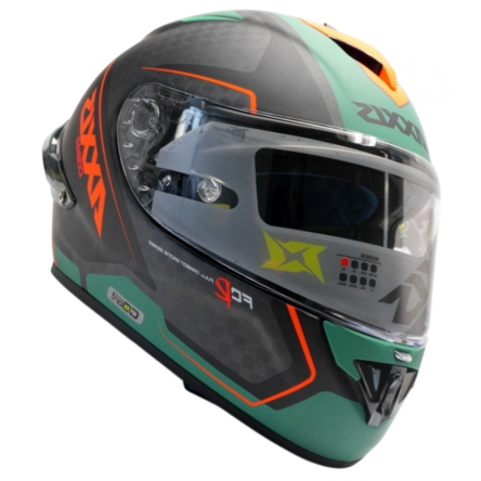 Мотошлем Axxis cobra rage a16 black green matt