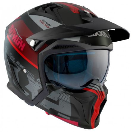 Мотошлем Axxis hunter sv block b5 red matt