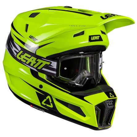 Шолом Leatt moto 3.5 helmet + goggle [neon yellow]