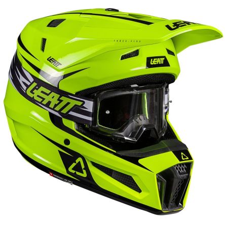 Шолом Leatt moto 3.5 jr helmet + goggle [neon yellow]