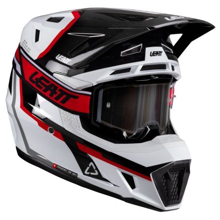 Шолом Leatt moto 7.5 helmet + goggle [white/red]