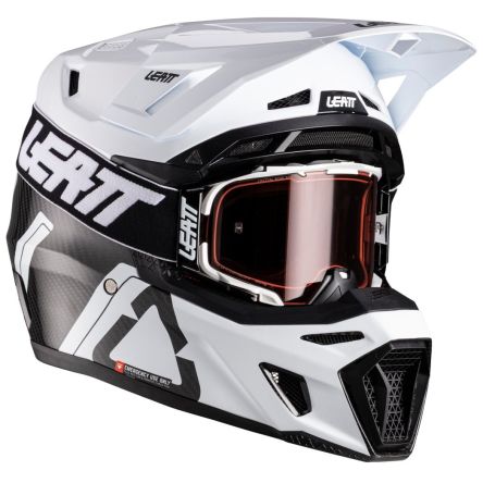 Шолом Leatt moto 9.5 helmet + goggle [white]