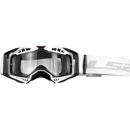  LS2 aura enduro series goggle black white with clear visor