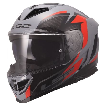 Мотошолом LS2 ff818 storm 3 dynamo grey red
