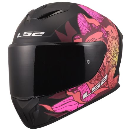 Мотошолом LS2 ff820 rapid 3 poppies 2 black pink
