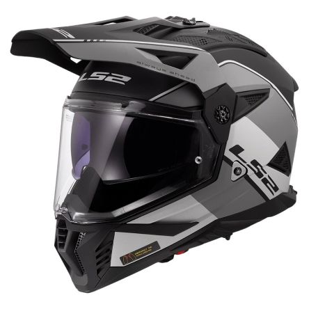 Мотошлем LS2 MX702 PIONEER 2 RALLY MATT GRAY BLACK