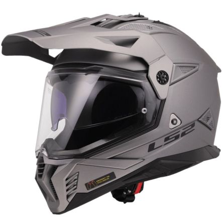 Мотошлем LS2 MX702 PIONEER 2 SOLID MATT TITANIUM