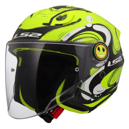 Шлем LS2 of622 funny 2 glup hi-viz yellow