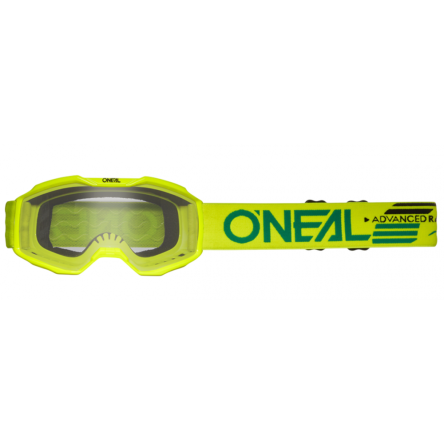 Мотоочки кроссовые детские Oneal b-10 solid yellow/green -clear