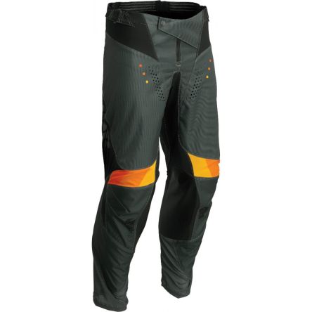 Мотобрюки Thor pulse react olive/black/orange